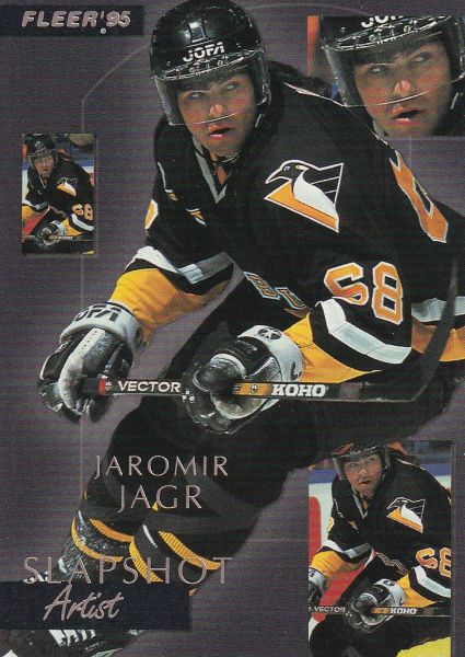 insert karta JAROMÍR JÁGR 94-95 Fleer Slapshot číslo 4 of 10